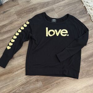 Black and Gold Love Sweater